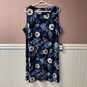 NWT Tommy Hilfiger black and blue floral dress
